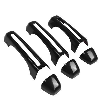 Conjunto de 6 Peças Capa de Acabamento da Maçaneta da Porta Exterior Preto Compatível com Jeep Wrangler JL 2018+