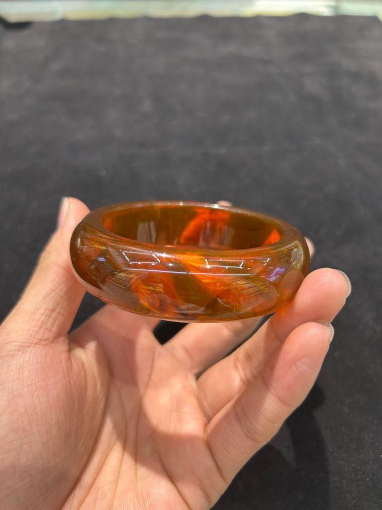 Two-Tone Coffee & Amber Yellow Minimalist Retro Bracelet