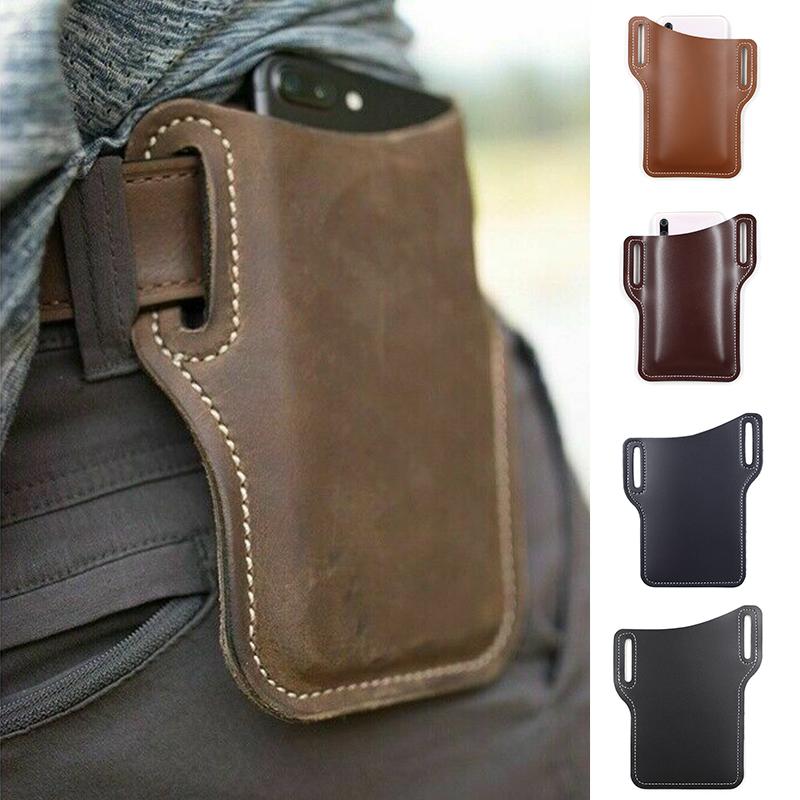 Custodia per Telefono da Uomo Custodia con Passante per Cellulare Borsa da Cintura a Marsupio Accessori Portafoglio in Pelle Borsa da Jogging Borse da Viaggio Campeggio