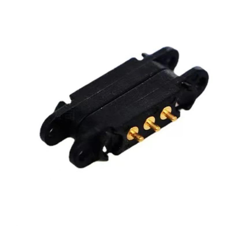 10 Sets Magnetic Pogo Pin Connector 2P 3P Pogopin Male Female Spring Loaded DC Power  Magnetic Connector Male and Female Socket