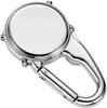 JEWELRYWE Pocket Watch Nurse Watch Digital Display Carabiner Watch Clock Keychain Unisex Simple Bag Pocket (Black)