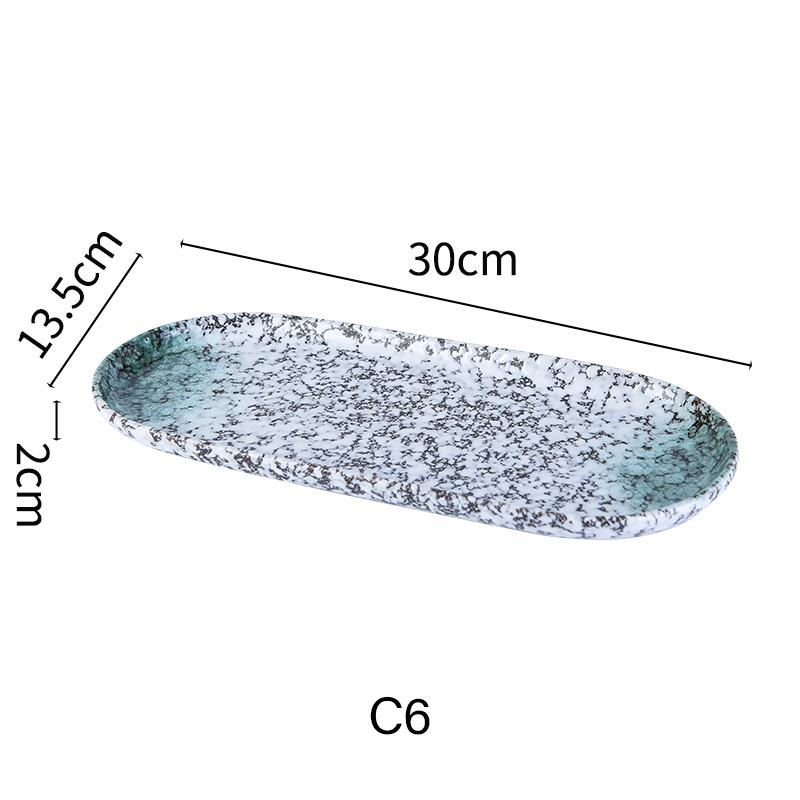 Japanese Cuisine Sashimi Cutlery Ceramic Cold Dish Saury Sushi Serving Plate Eel Sashimi Platter Dessert Plate Snack Tray