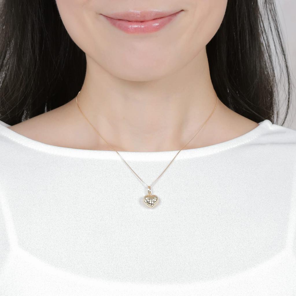 Goods 18K Gold Heart Pendant Necklace Head Charm for Women [Happy Shop]