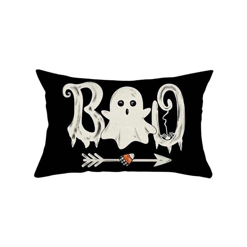 New Waist Pillowcase Halloween Funny Letters Polyester Printing Living Room Sofa Decoration Cushion Cover Pillow Cover