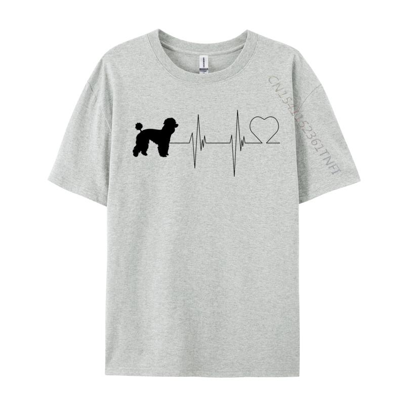 Poodle Dog Heartbeat Lover TShirt 2024 Newest Print Unisexs Cotton Tops Shirts Custom Awesome Anime T Shirts