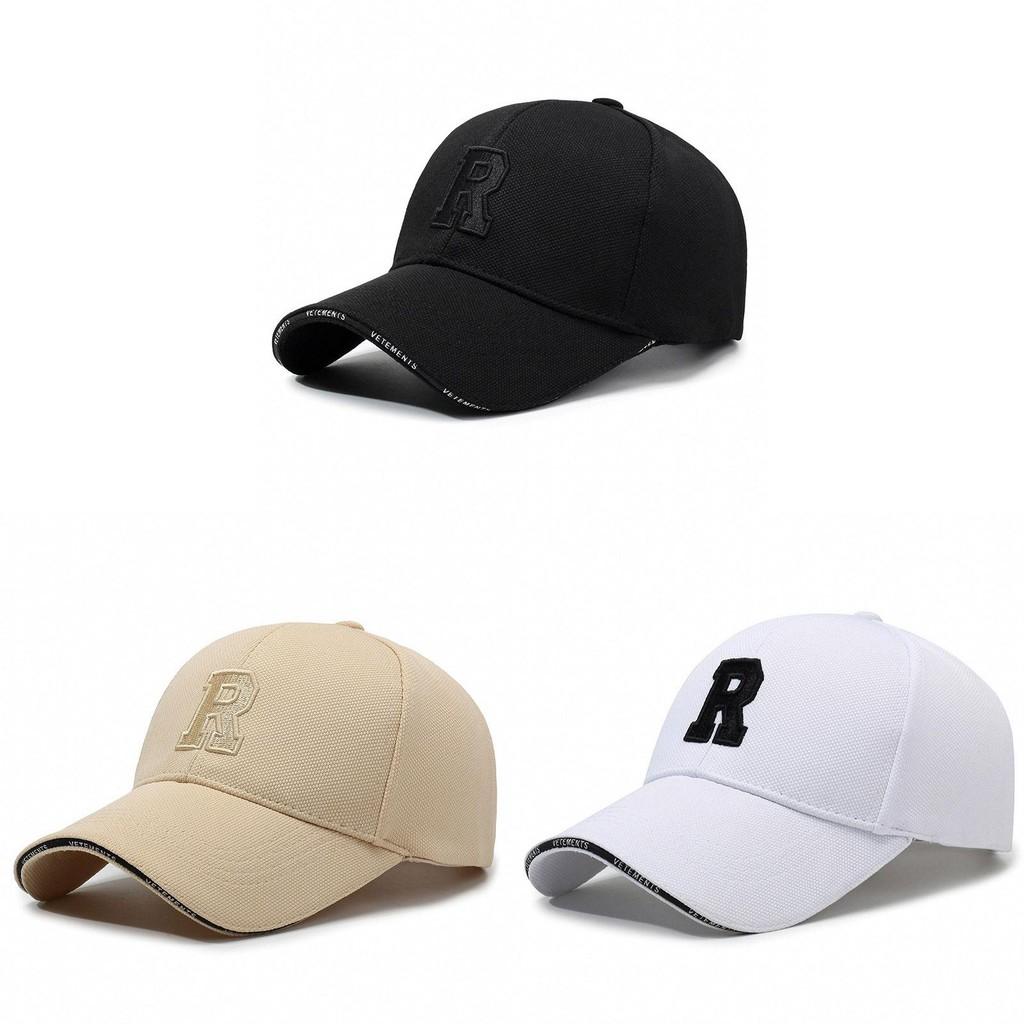 R Letter Embroidered Baseball Cap Adjustable Sun Protection Outdoor Sports Hat