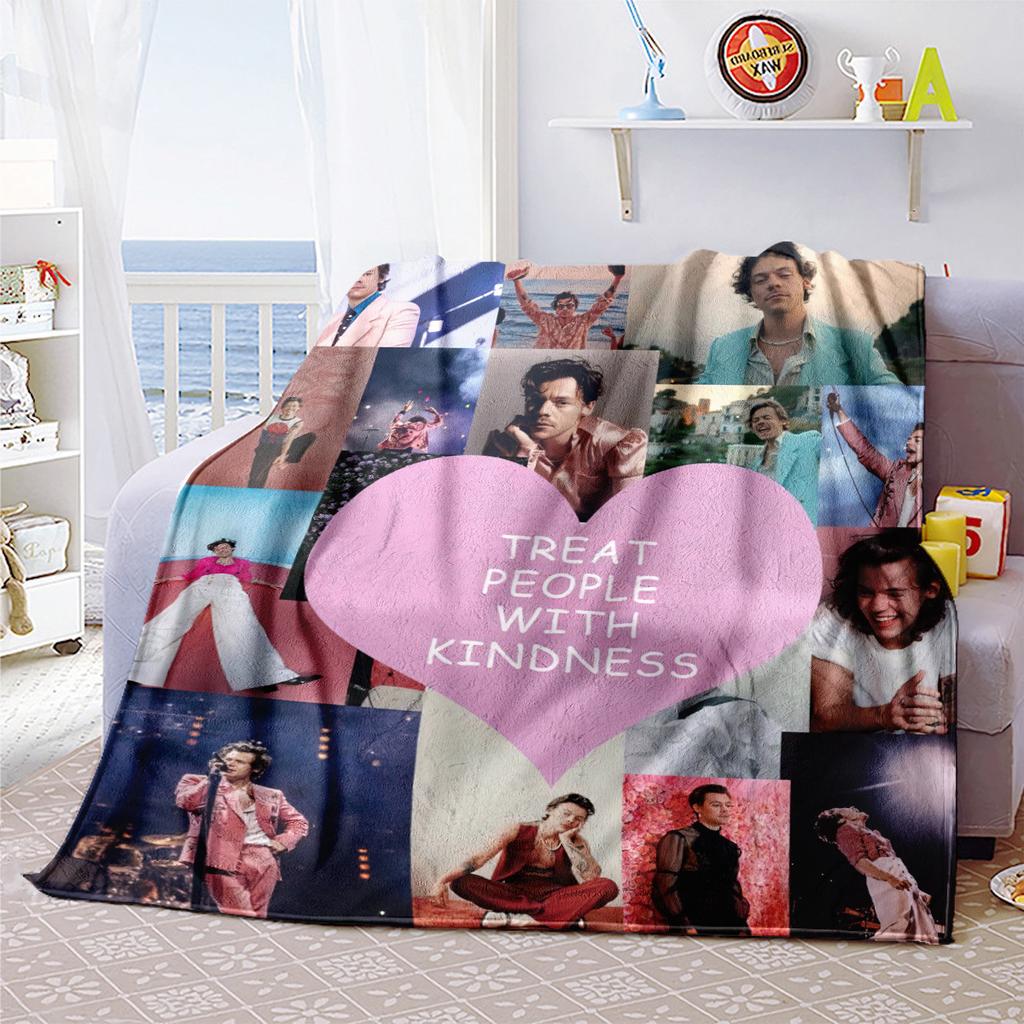 Harry Styles Morbida Coperta Confortevole Tutte le Stagioni Regalo Perfetto Divano Ufficio Riposo all'Aperto Coperta da Viaggio