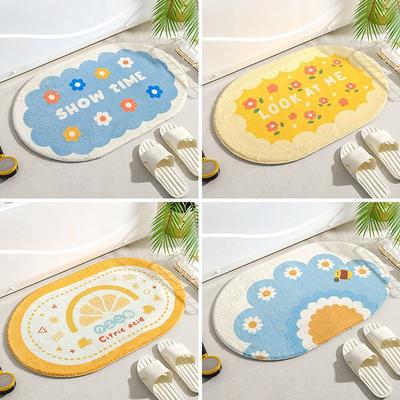Absorbent Mat for Toilet Floor Mat for Toilet Floor Mat for Bathroom Door Mat for Entrance Door Carpet for Bedroom Kitchen Non-slip Mat for Household