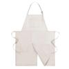 Canvas Long Split-Leg Apron with Adjustable Neck & Tie Straps for Pottery Painting Restaurant Work, Durable Multi-Purpose Design