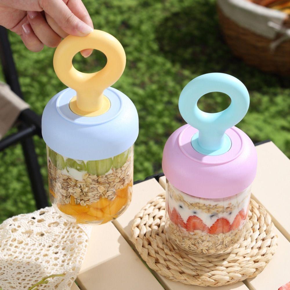 Handheld Yogurt Bowl 500ml Oats Container New Breakfast Cups  for Oatmeal Cereal Nut Yogurt