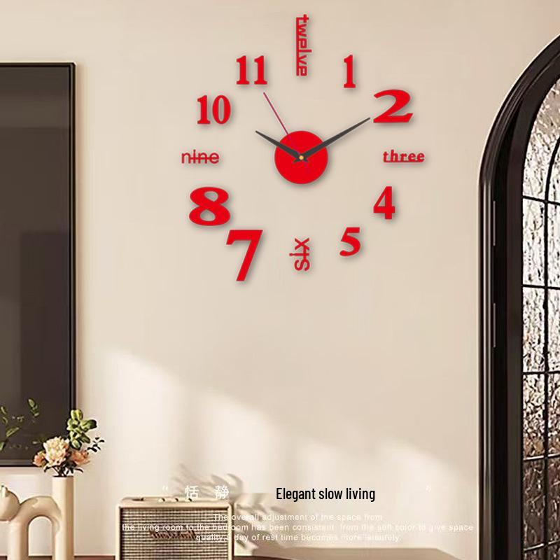 DIY 3D Luminous Silent Wall Clock - No-Drill, Simple Hanging Decor for Living Room