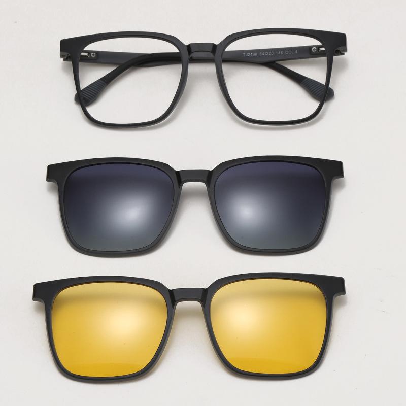 TJ2190 Unisexová sada slunečních brýlí tři v jednom s magnetickým polarizačním klipem