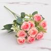 Silk Red Rose Bouquet Artificial Flowers Wedding Accessories Peony Fake Flower DIY for Wedding Party Table Vase Home Decoration