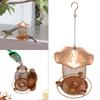 SquirrelProof Bird Feeder Wrought Iron Bird Feeder with Water Cup Outdoor Backyard Hanging Feeder for Wild Bird