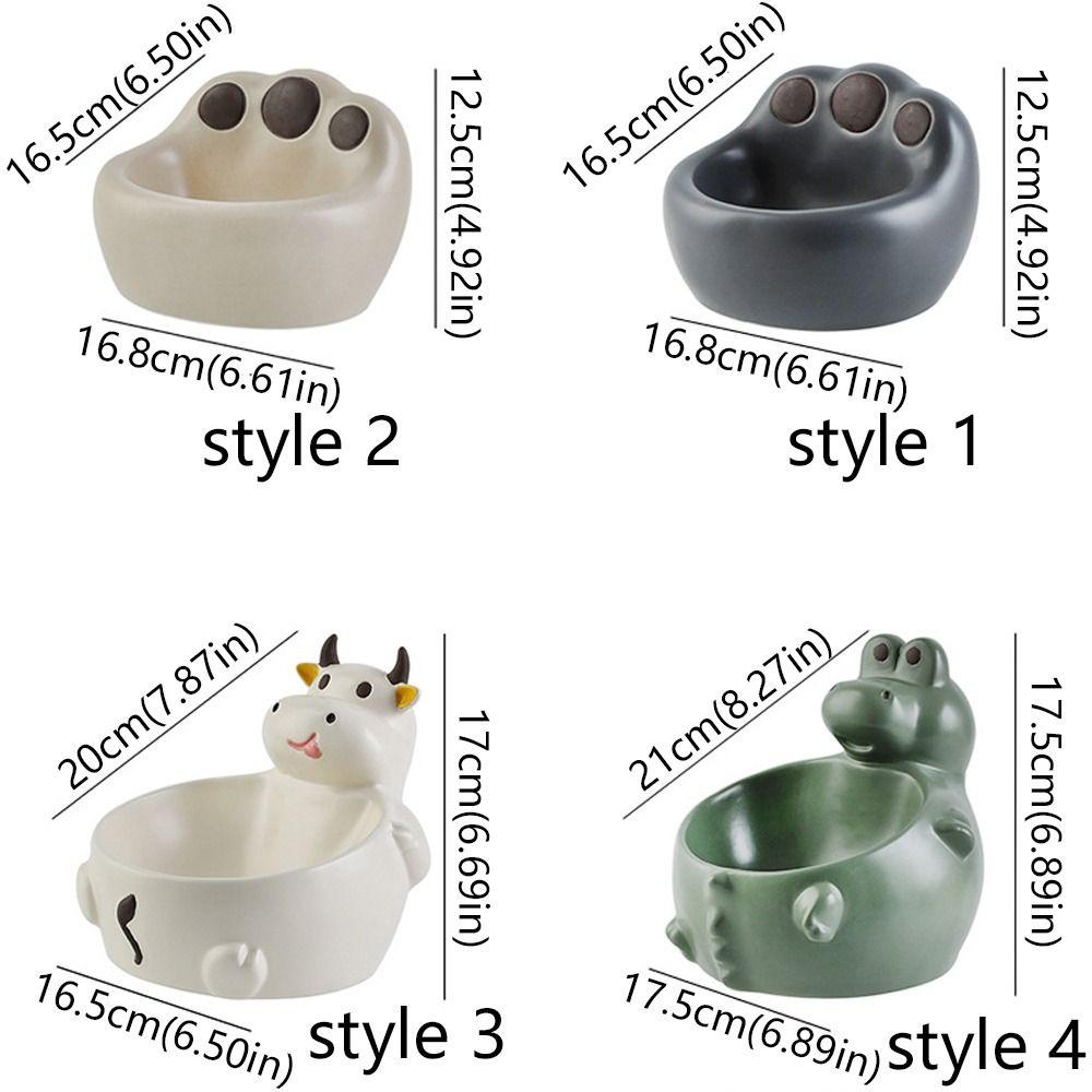 Non-slip Dog Food Bowl Anti Overturning Anti-tipping Bowl Ceramic Cat Bowl  For Cats Dogs
