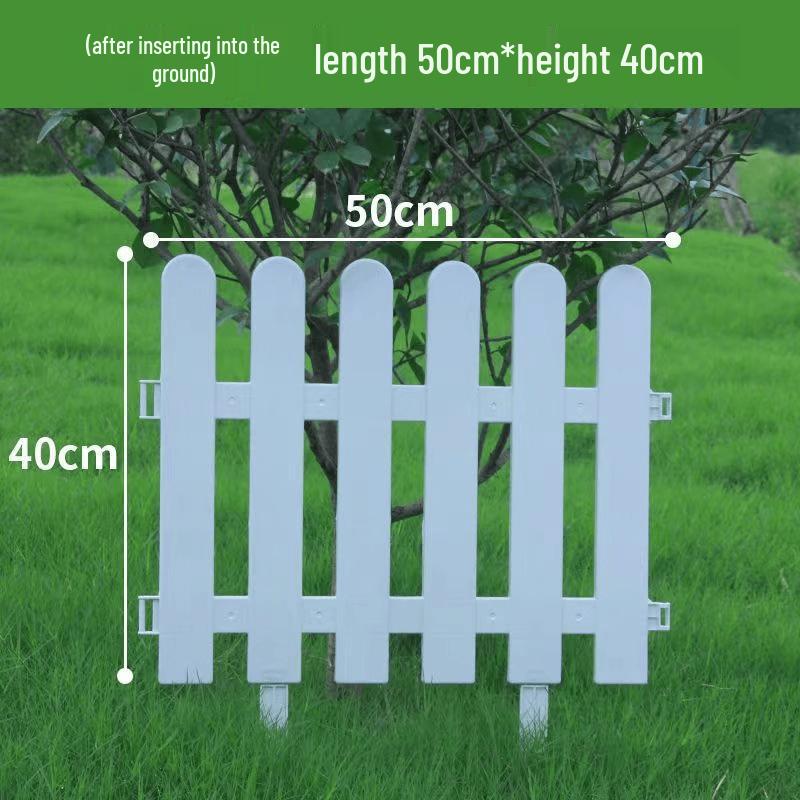 Pinxie White PVC Garden Fence