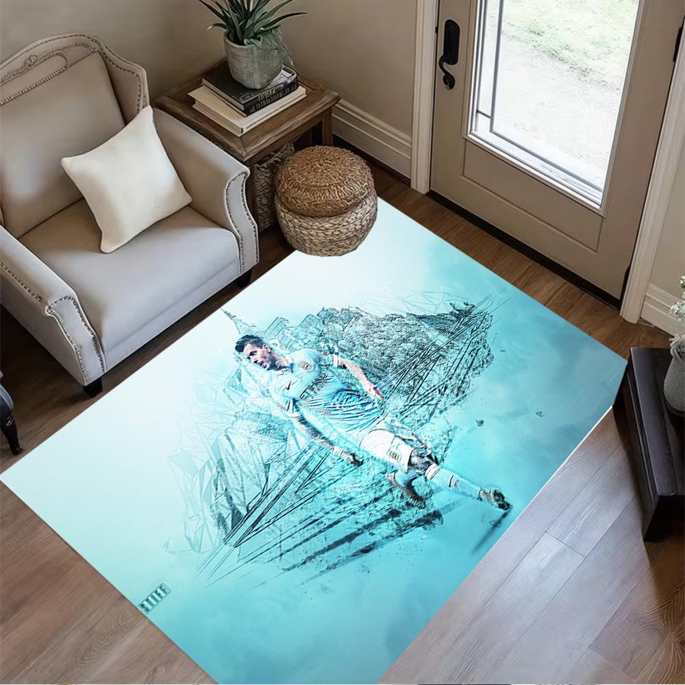 Barcelona Player Celebration Area Rug Perfect for Kitchen Playrooms Outdoor Entryway Anti-slip Rug Anime Office Decor Perfect Gift for Women/Men