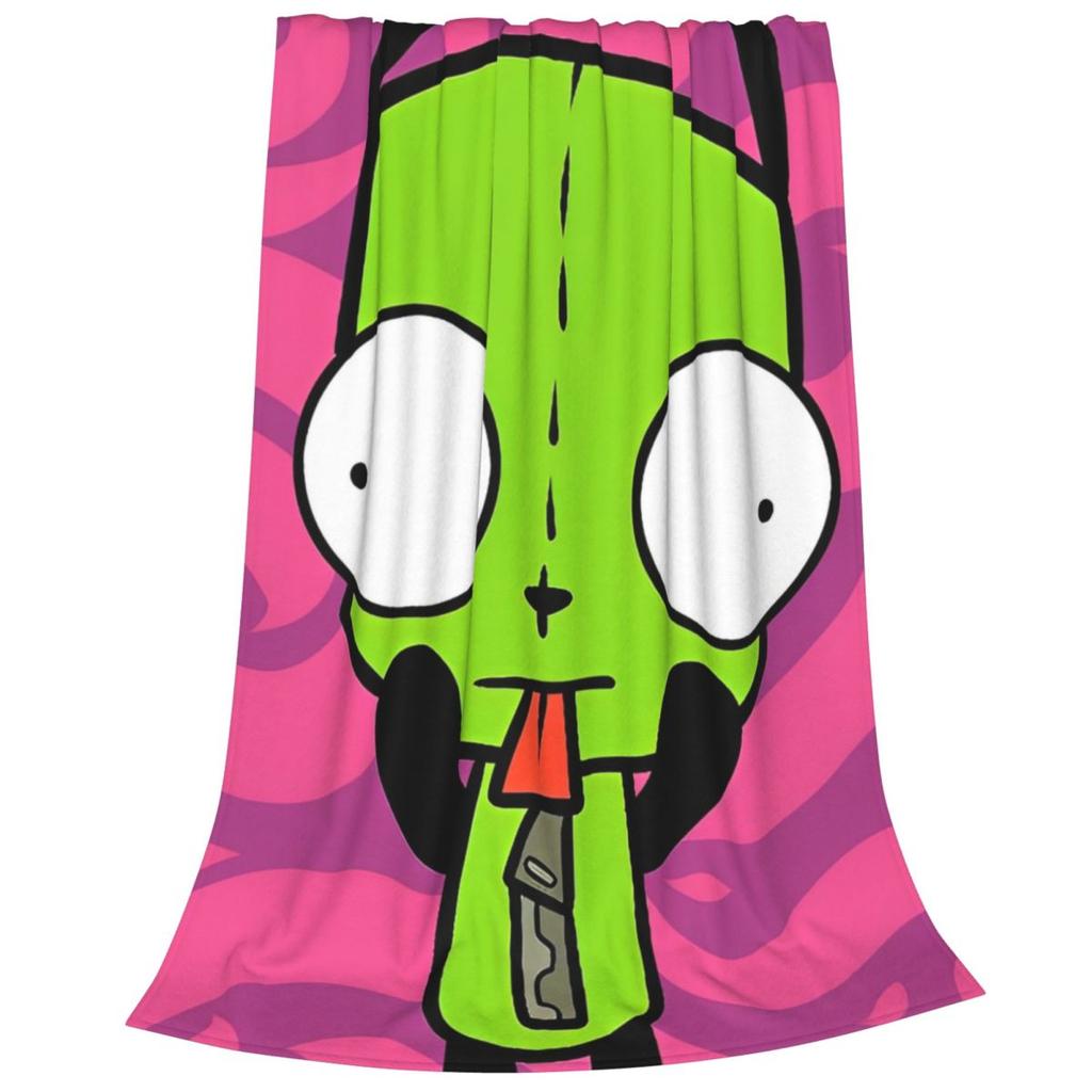 Invader Zim Gir Blanket Velvet Textile Decor Multifunction Super Warm Throw Blankets for Bed Couch Bedding Throws