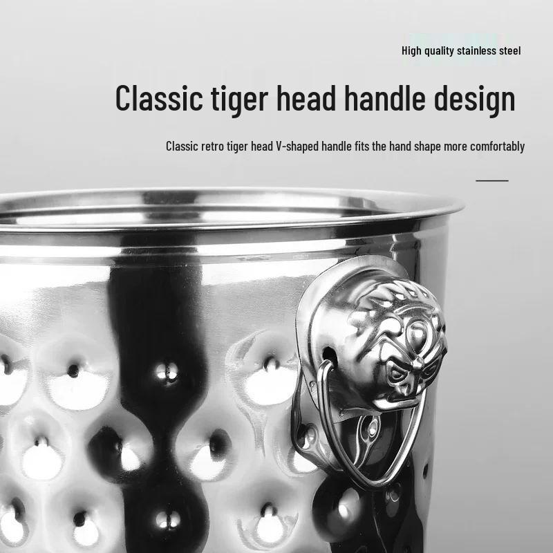 Stainless Steel Tiger Head Ice Bucket