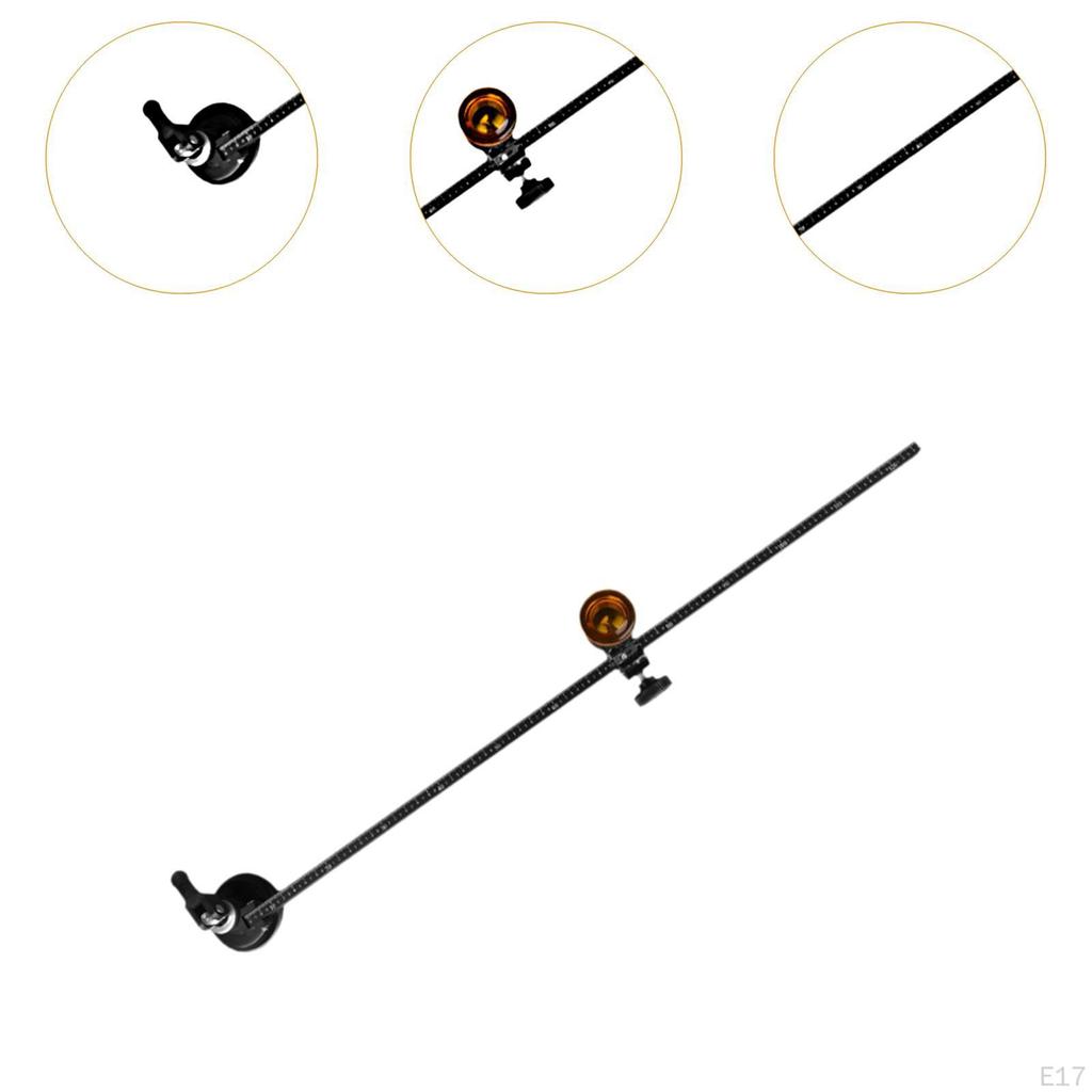 Circular Glass Cutter Cutting Tool Adjustable Alloy Round with Suction Cup Hand