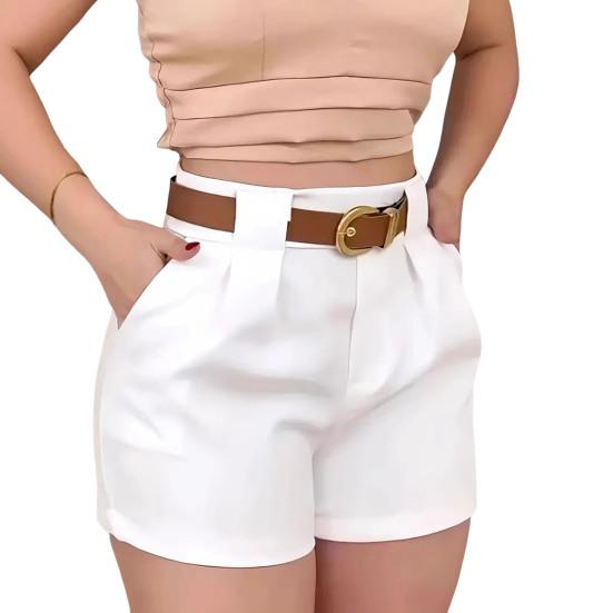 Women Summer Shorts High-Waist Button Zipper Fly Wide Leg Shorts with Pockets Relaxed Comfortable Fit Shorts