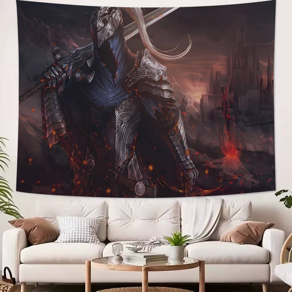 TOP Soul Like Action Game Cool Soul Dark AArtoriasS Knight the AAbysswalkerS Large Tapestry Wall Rugs Dorm Art Home Decor Wall