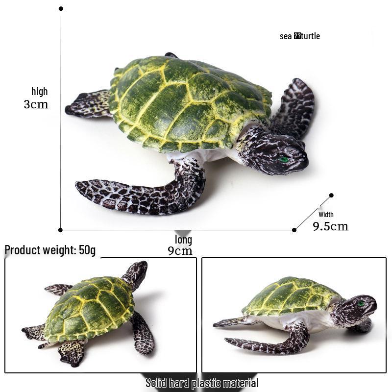 Cross-Border Children's Cognitive Amphibian & Reptile Tortoise Model Fish Tank Ornament Toy