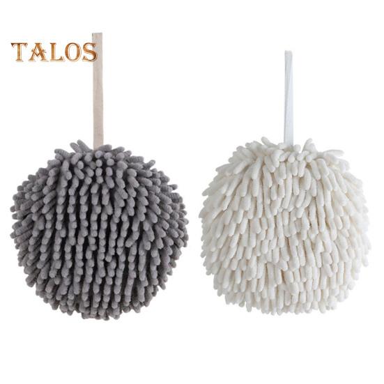 2 Pcs Hand Towel with Hanging Lanyard Highly Water Absorbent Quick-drying Superfine Fiber Thickened Reusable Kitchen Bathroom Cleaning Wipe Towel