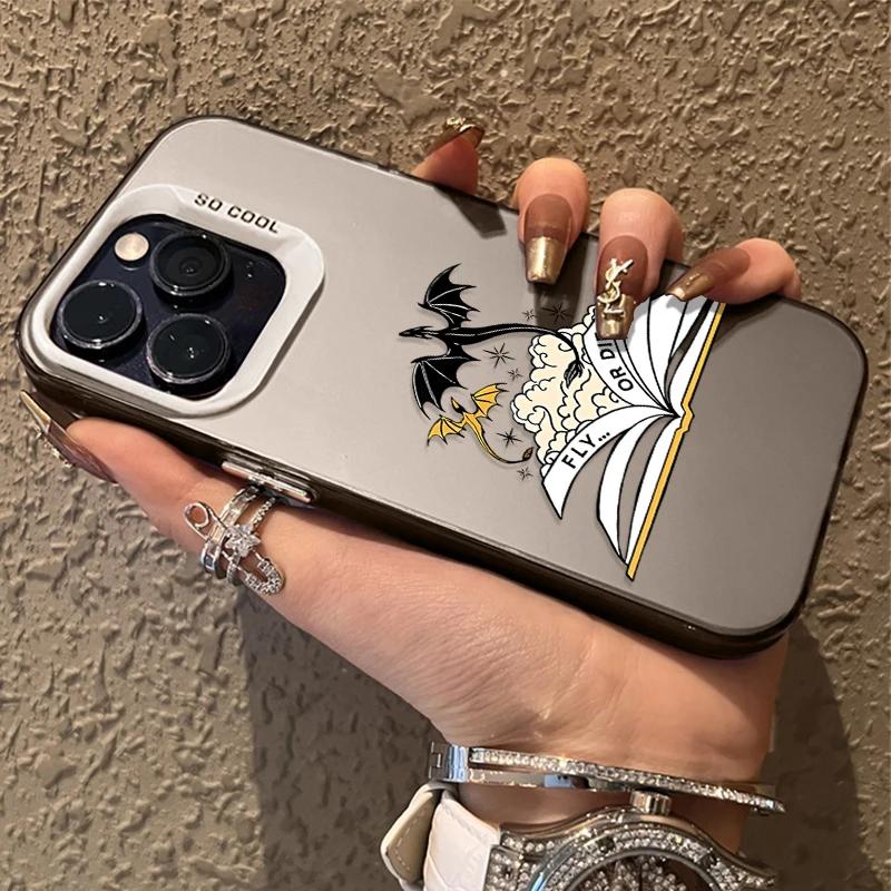 Plating Case for Samsung Galaxy S25 S24 Ultra S23 S22 S21 Plus FE A56 A36 A26 5G A16 A06 4G Note 20 Cool Dragon Wings Back Cover