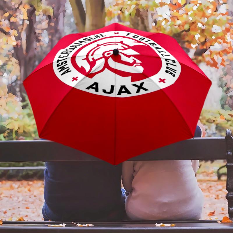 Ajax FC Umbrella with Automatic Open/Close & Self-8-Rib Heavy-Duty Umbrella, Compact Travel Umbrella Suitable for Outdoor
