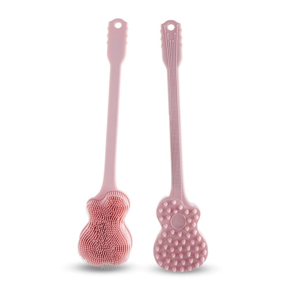 Lightweight Silicone Shower Brush Long Handle Exfoliating Brush Durable Bath Brush  Bathroom