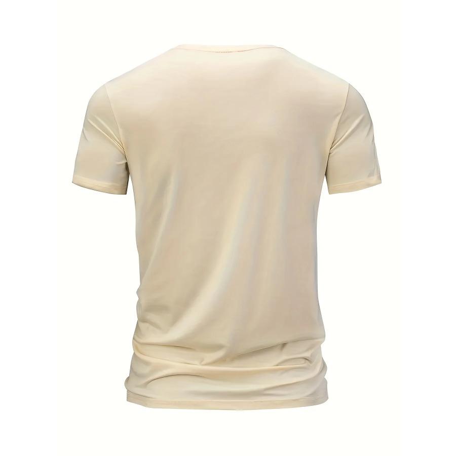 Men's Summer Casual Loose Size 100% Cotton Tees Black Print Round Neck Short Sleeve T-shirt Top