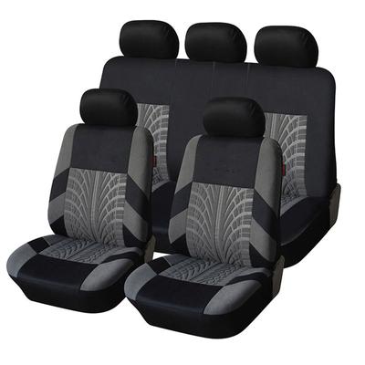 Ensemble de housses de siège de voiture universelles avec détails de traces de pneus, protection de sièges de voiture, ajustement universel, la plupart des accessoires de décoration intérieure de voiture