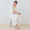 INDIVI New Colors Flare Sleeve Knit 12712452 Size 38 Knitwear/Sweater Available! [Elegant Lamé Material] Women's Off-White (003) (M)