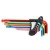 9Pcs Hex Wrench Star Key Ball End Metal Long Arm Metal Key Tool Set Kit for Repair