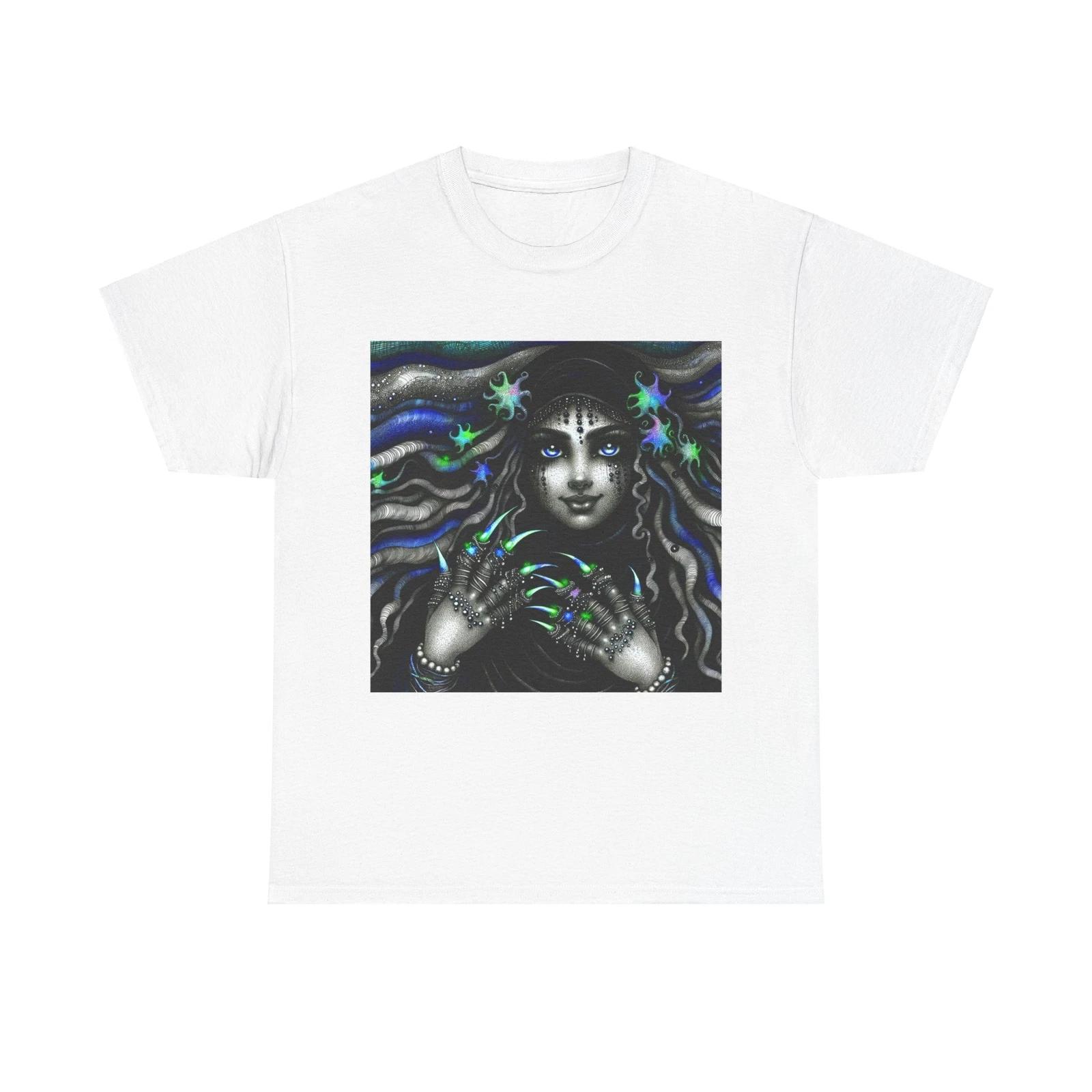 Unisex Adult T Shirt Shadowy Siren Ink Art Dark Palette 3XL