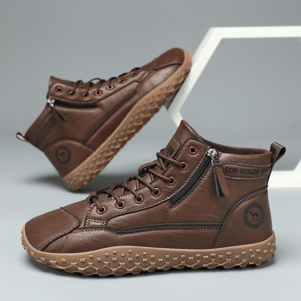 TUINANLE Herren-Knöchelboots für draußen Minimalistische Wanderschuhe Weite Zehenpartie Barfußschuhe Paar-Geh-Sneaker