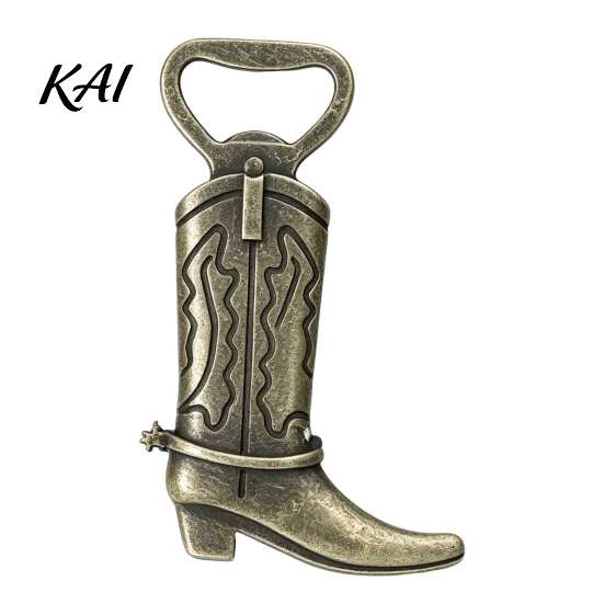 Country Style Wedding Favors Cowboy Boot Bottle Opener, Durable Zinc Alloy Western Theme Openers with Creative Souvenirs Thank You Card, Unique Party