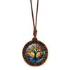 Tree of Life Wooden Pendant Necklace, Pendant Necklace Accessories Vintage Brown