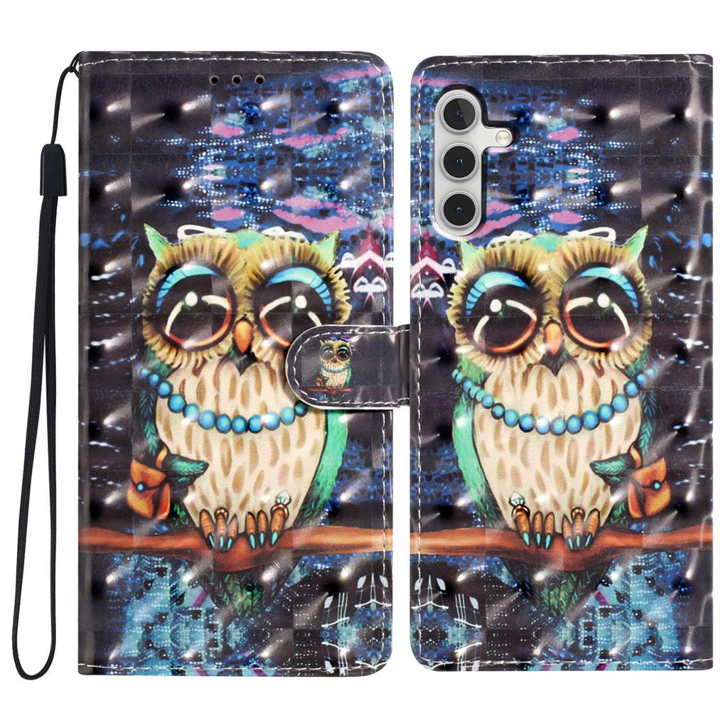 For Samsung Galaxy A16 5G/A16 4G Case PU Leather 3D Pattern Printing Wallet Phone Cover