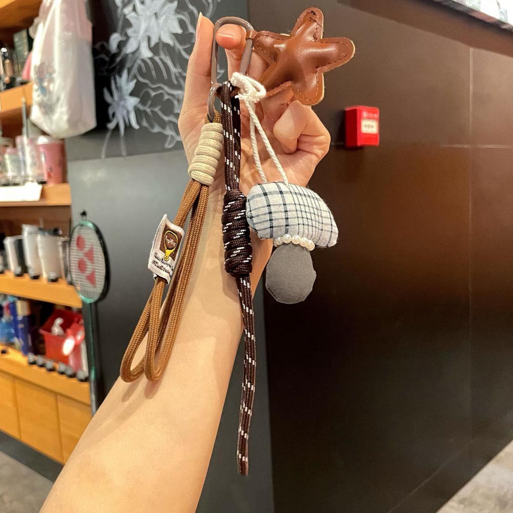 Maillard Style Star Mushroom Handbag Pendant Beautiful Hanging Rope Bag Decoration Super Cute And Fashionable Bag Accessory