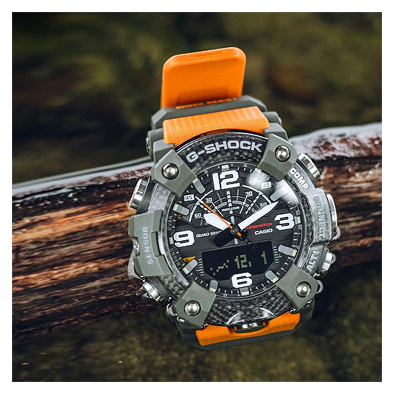 Casio MASTER OF G-LAND Series World Time Dustproof and Mudproof Structure Calories Consumption Display Quartz Movement Resin Strap GG-B100-1A9JF