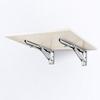 Folding Shelf Brackets Stainless Steel Collapsible Shelf Bracket Wall Mounted DIY Triangular Brackets for Table Work F
