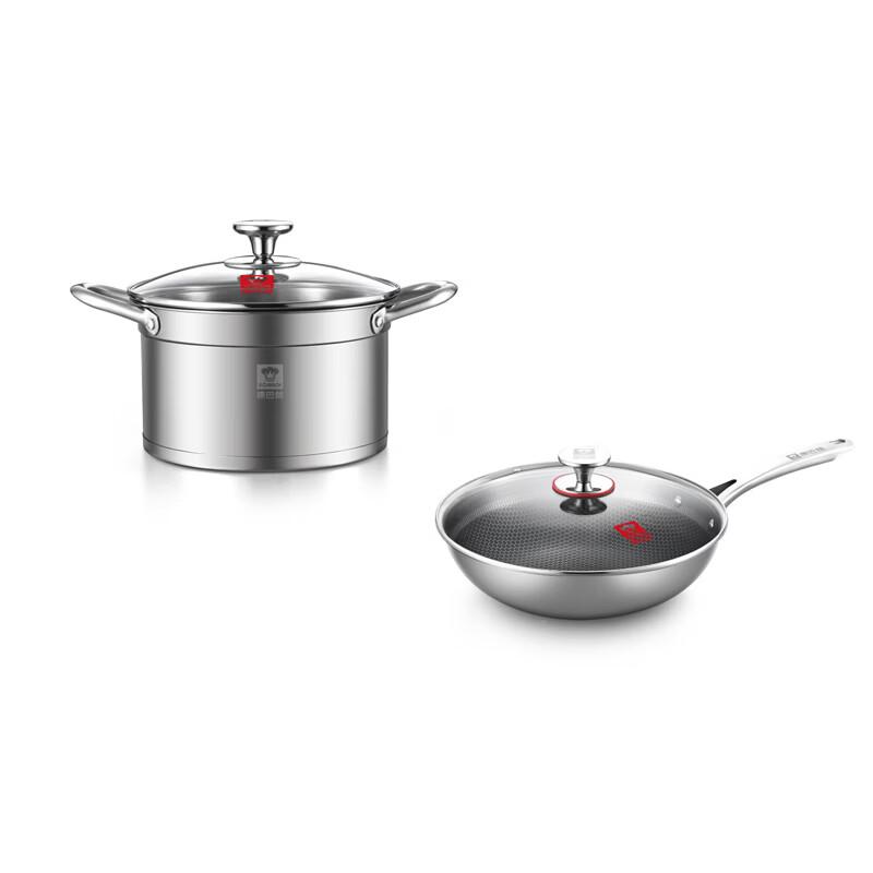 Kobach 304 Stainless Steel Wok & Soup Pot Set