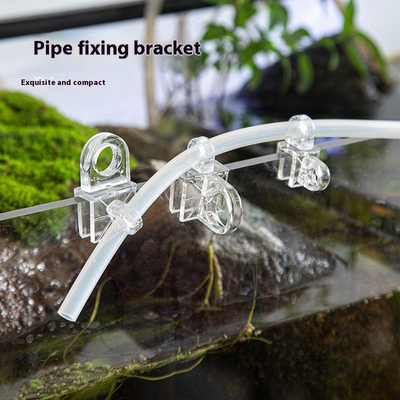 5Pcs Aquarium Fixing Clip Fish Tank Air Mini Water Pipe Clamp Holder Line Tube Oxygen Hose Pump Power Cord Finisher Buckle