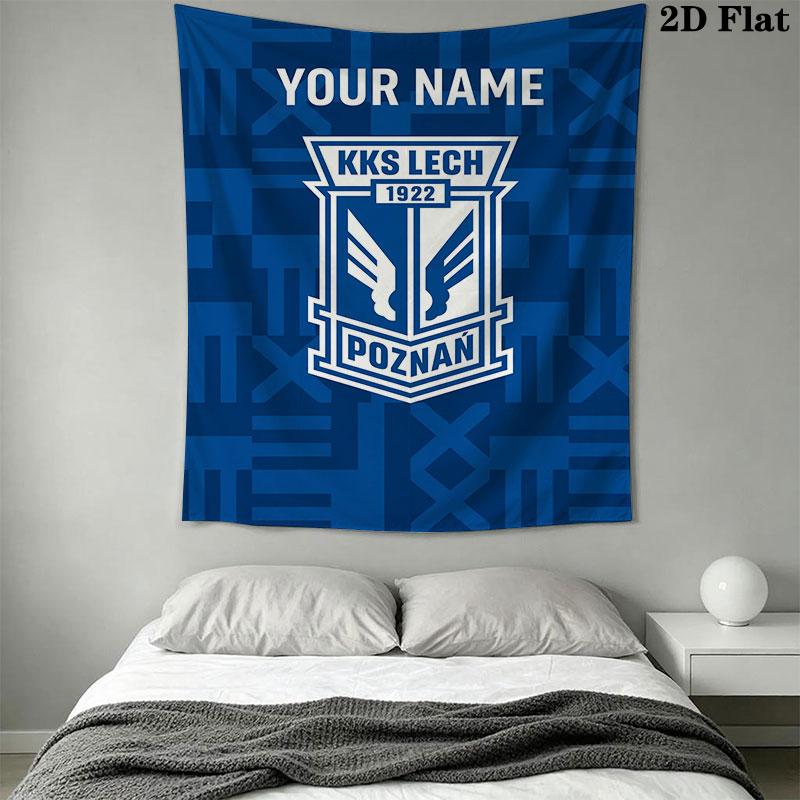 Custom KKS Lech Poznań Wall Hanging Printed Fabric Blanket Decorative Tapestries for Bedroom Living Room Home Decor