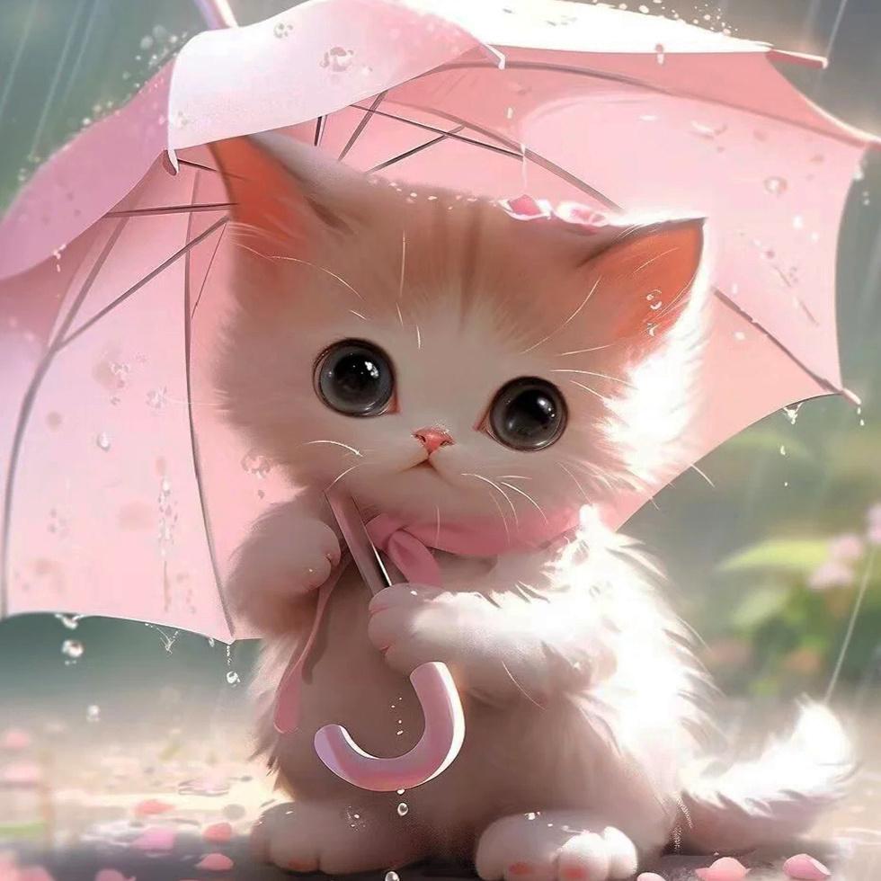 New Arrivals Diamond Painting Animal Cat 5d Diy Full Drill Mosaic Umbrella Art Gift Home Decoration Craft Kit