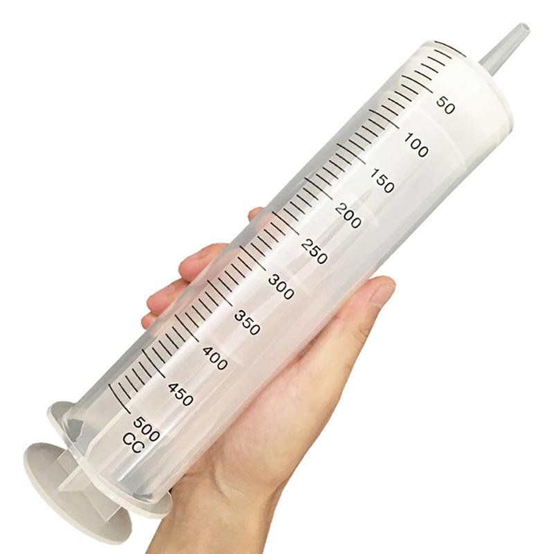 Syringe 500 Ml Large Capacity Syringe Reusable Pump Measuring With Tube Feeding