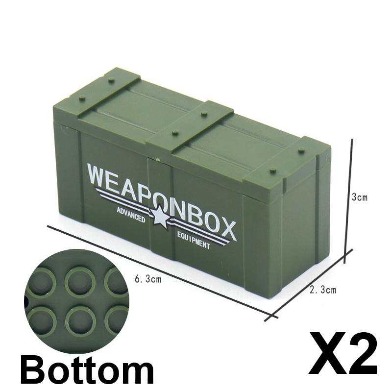 Military Building Block Set Military Supplies Waffen Accessory Soldier Colonel Helmet Gun Rifle M16 Waffen Box Ammunition Brick Toy