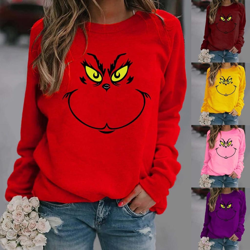 Doamnelor Toamnă Și Iarnă De bază Versatil Casual Largi Moda Imprimat Top cu mânecă lungă